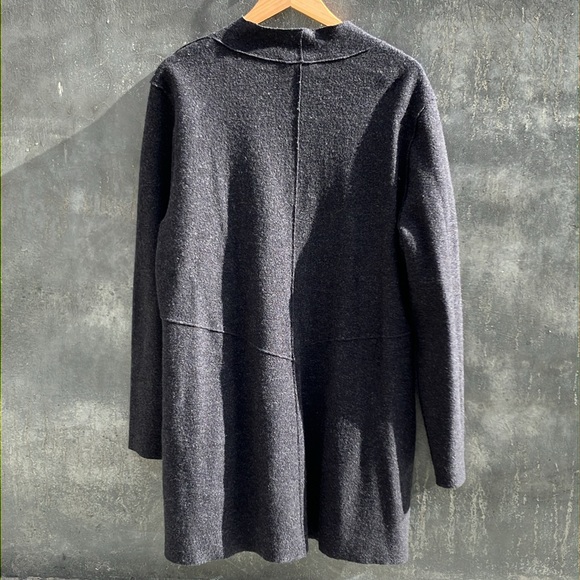 Chic Eileen Fisher Lightweight Boiled Wool Asymmetrical Zipper Jacket size XL - Picture 3 of 9